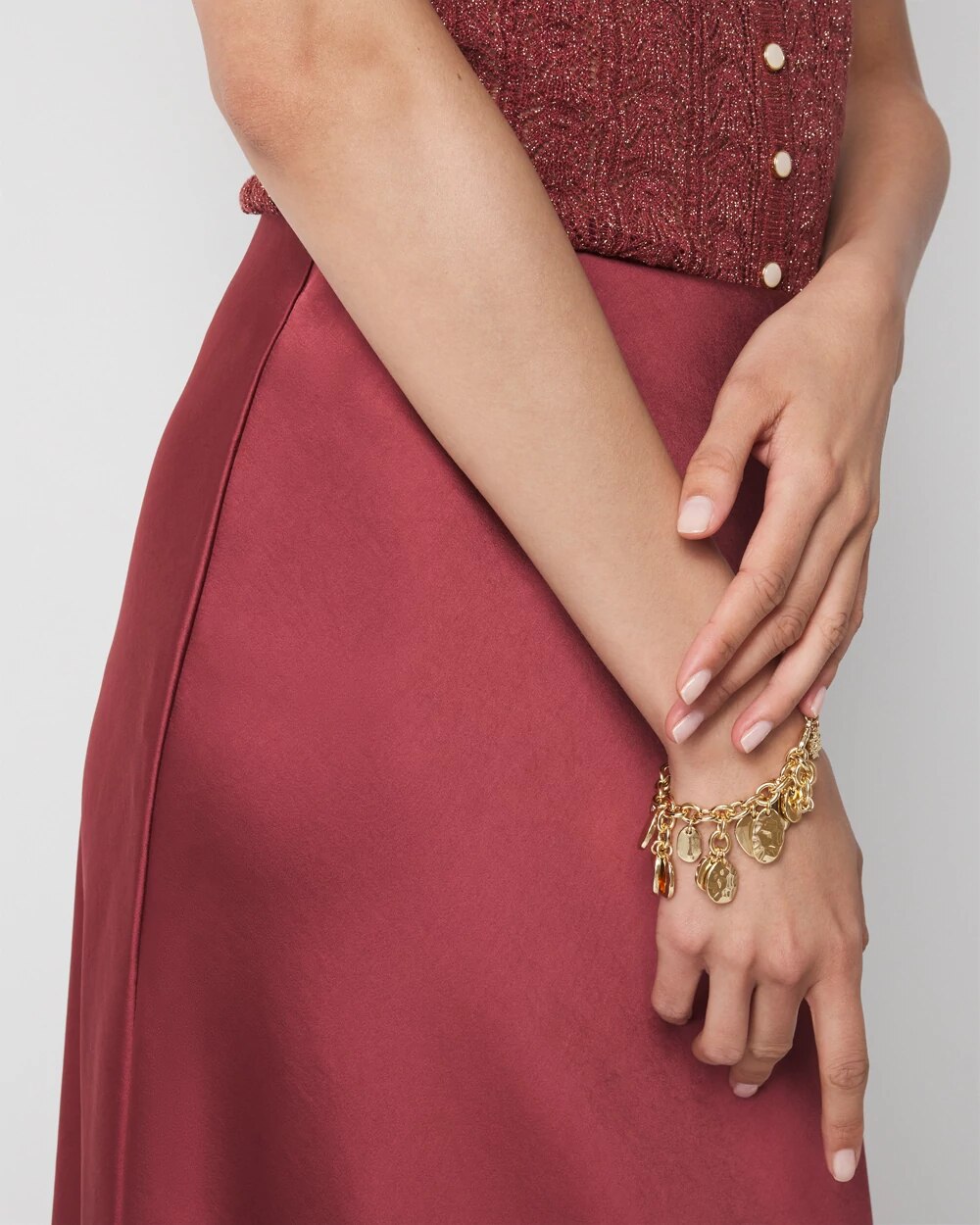 White House Black Market Satin Slip A-Line Skirt at Hamilton Place