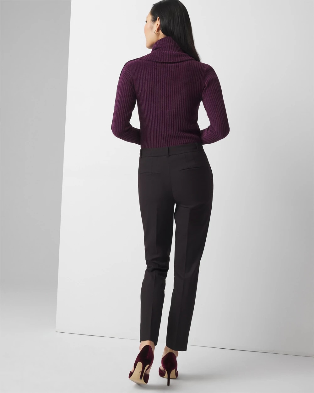 WHBM® Elle Slim Ankle Jacquard Pant