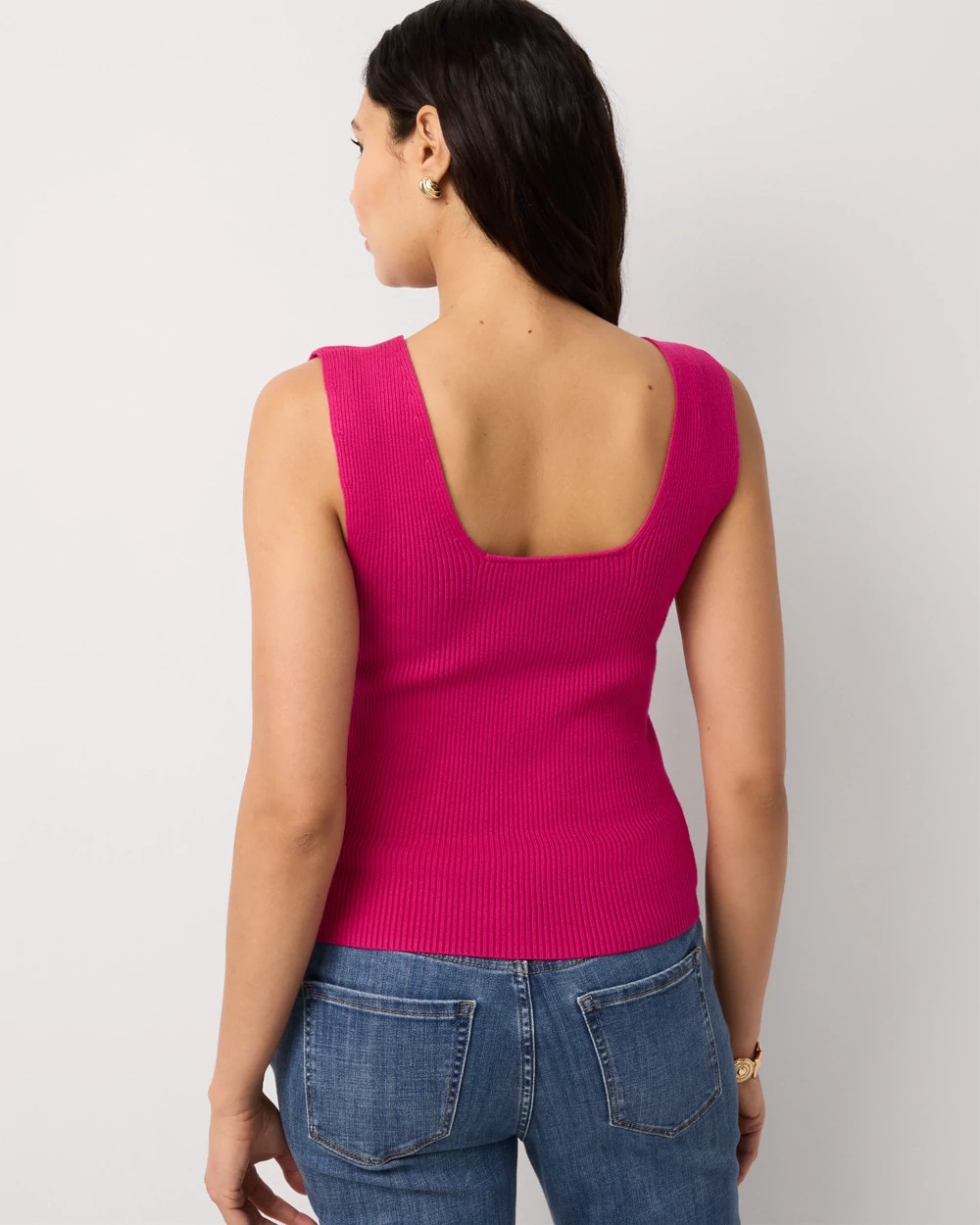 Twist Front Rib Knit Tank