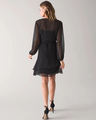 Mixed Polka Dot Fit & Flare Dress