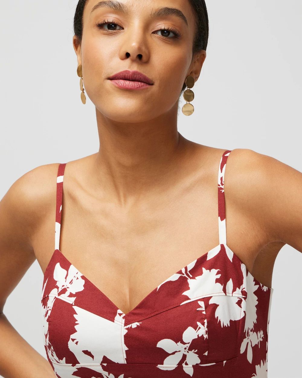 Poplin Bustier Sheath Dress