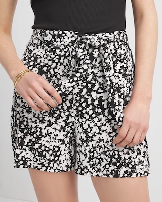Pleated Matte Jersey Shorts