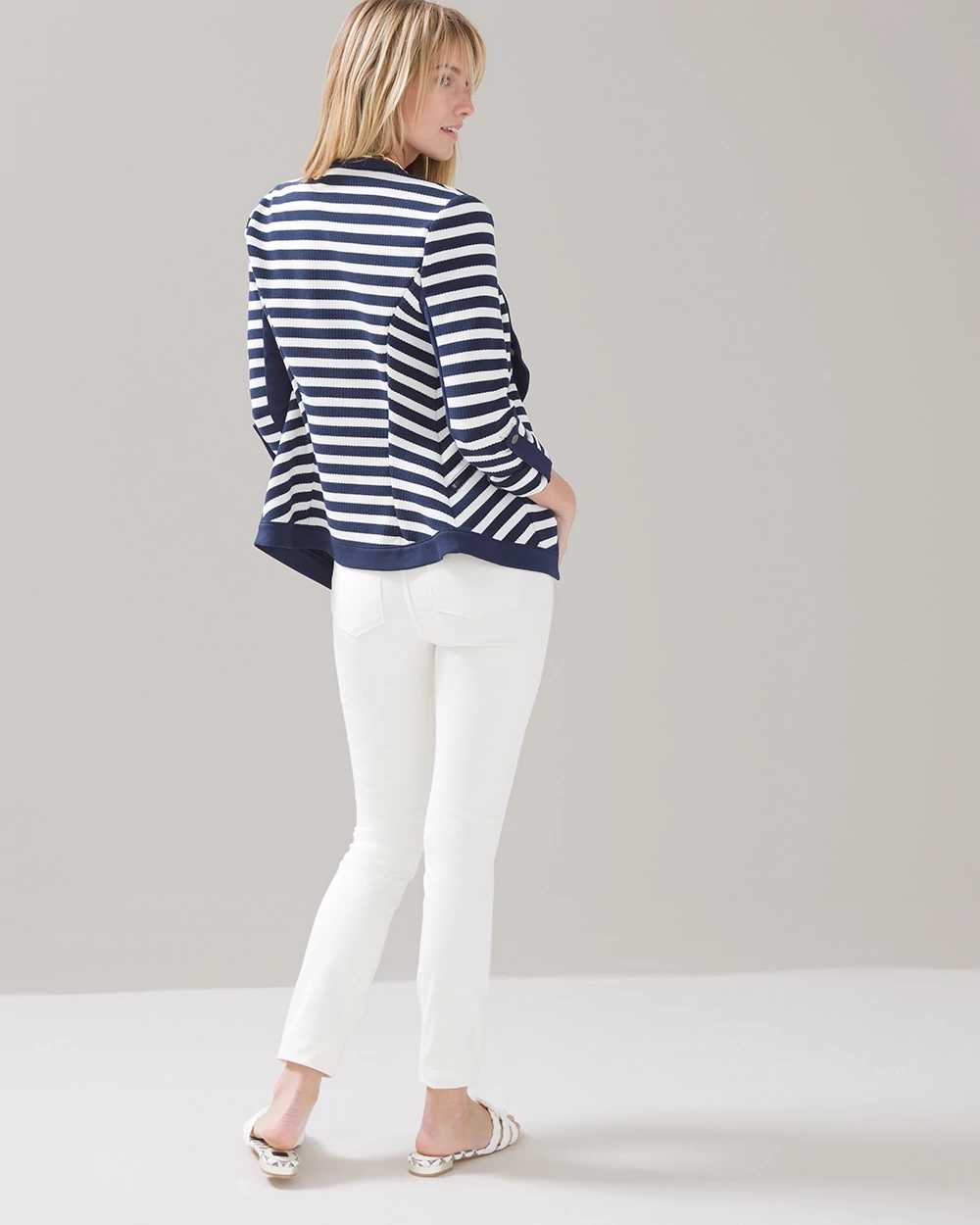 Petite Sculpt High-Rise Skinny Ankle No-Show White Jeans click to view larger image.
