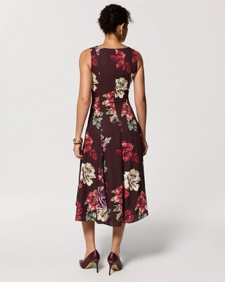 Petite Sweetheart Neck Crepe Midi Dress click to view larger image.