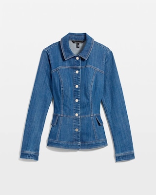 Peplum Denim Jacket click to view larger image.