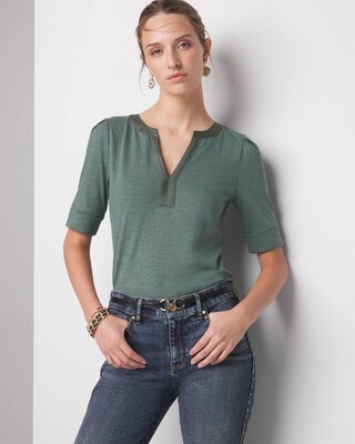 Pleated Sleeve Tee