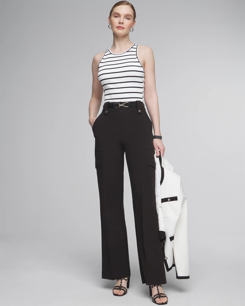 Petite Utility Wide Leg Pants