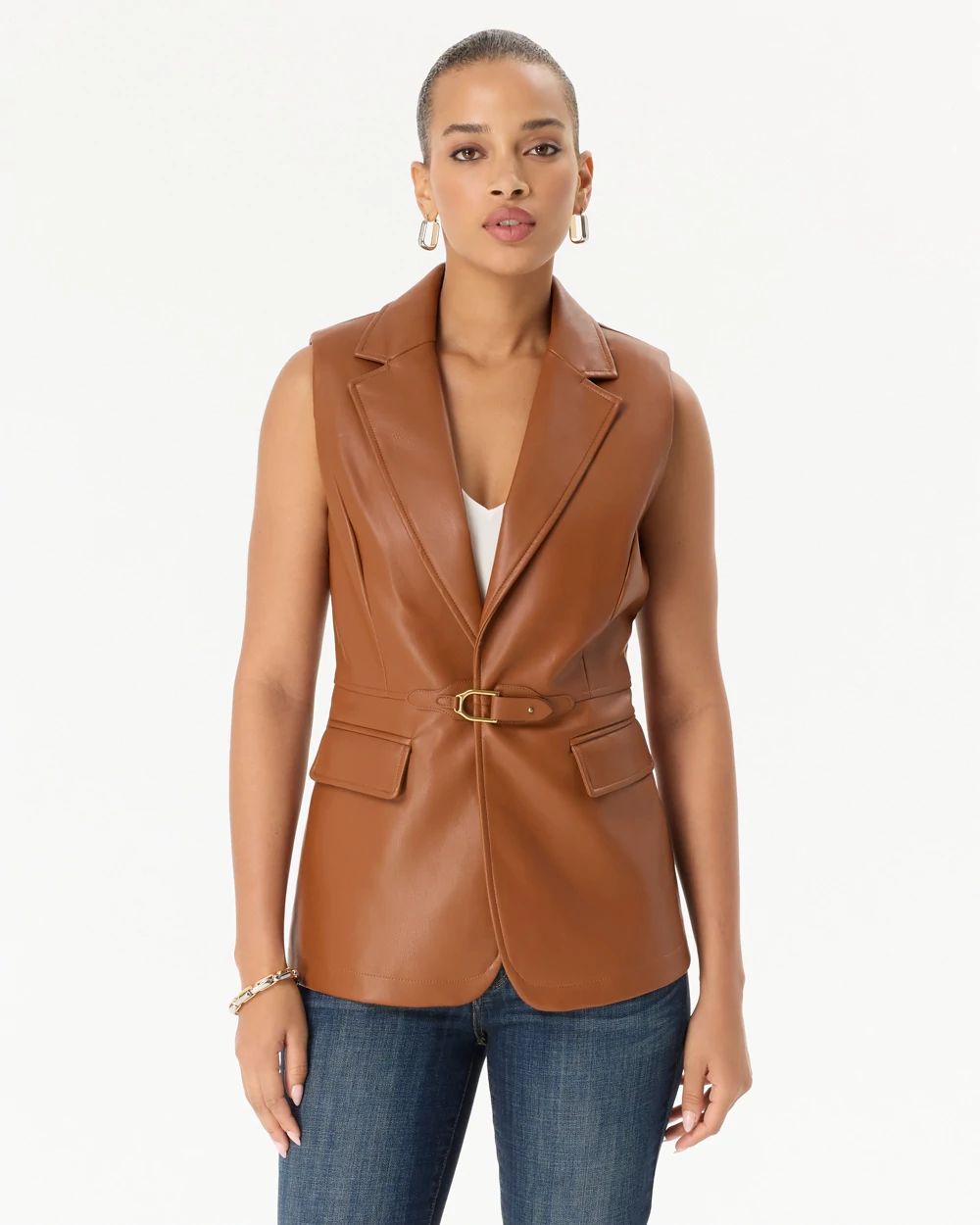 Faux Leather Vest