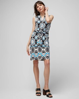 Matte Jersey Tie-Front Shirt Dress