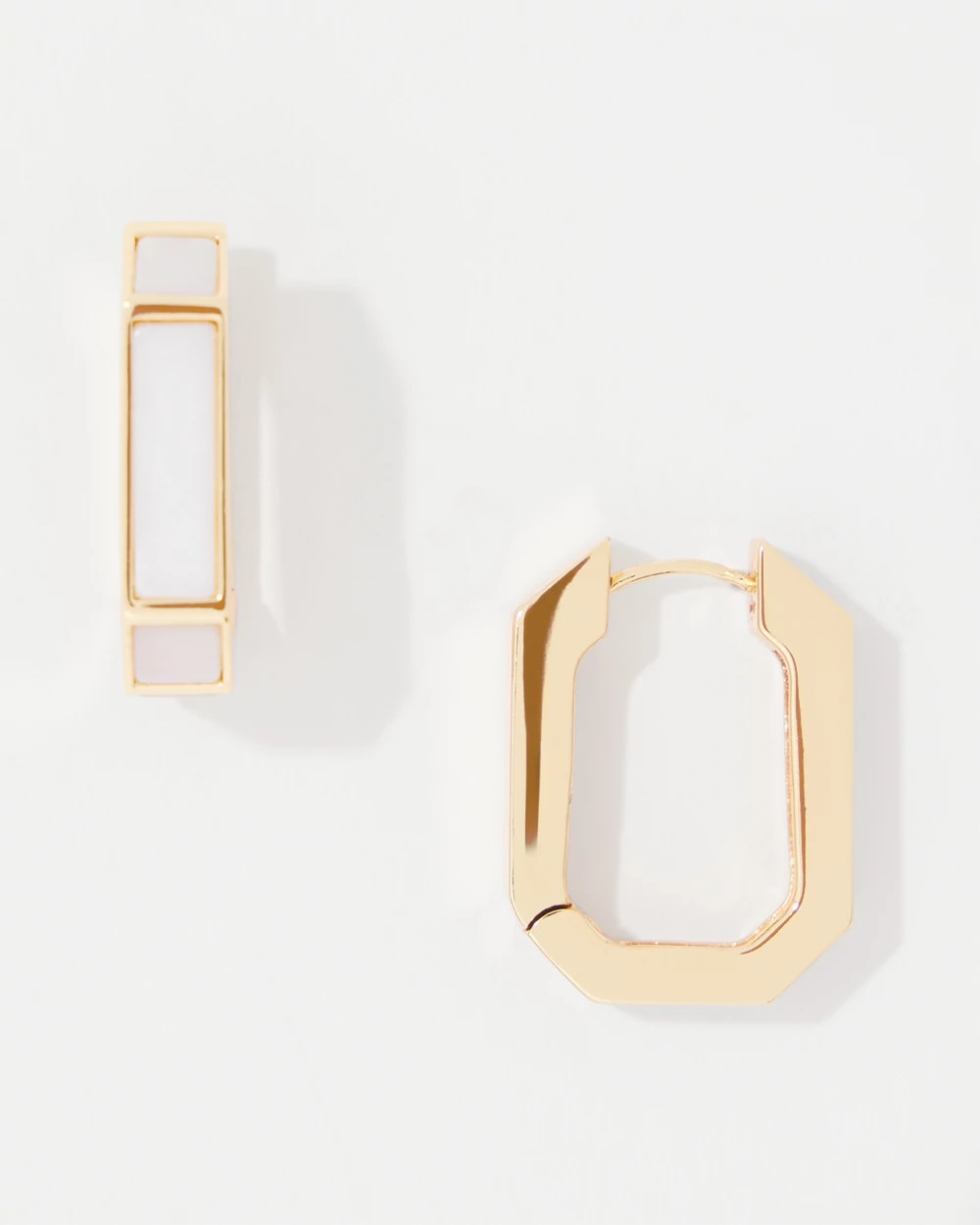 Mother of Pearl Huggie Earrings