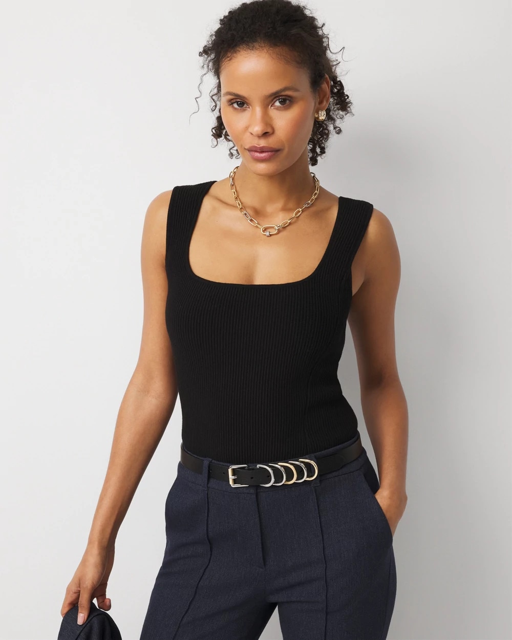 WHBM FORME™ Ribbed Ottoman Tank