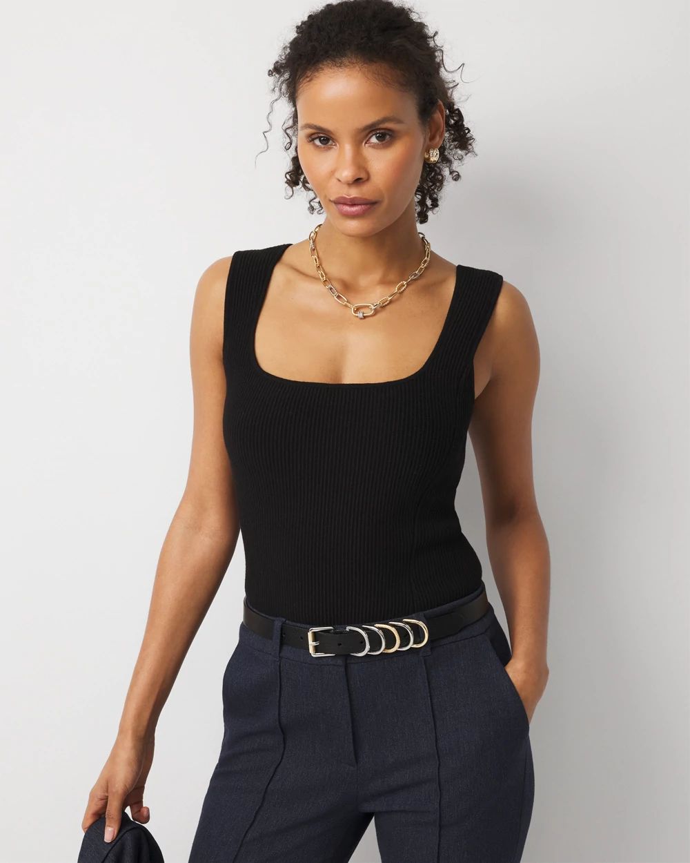 WHBM FORME™ Ribbed Ottoman Tank