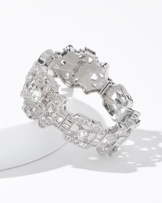 Art Deco Silver Stretch Bracelet
