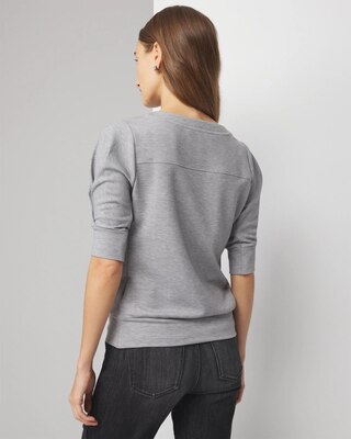 Pleated Sleeve Snit Top click to view larger image.