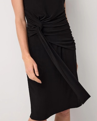 Faux Side-Tie Sleeveless Dress click to view larger image.