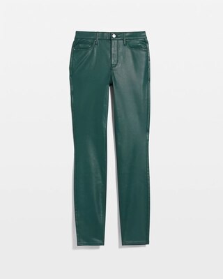 High-Rise Coated Skinny Jeans click to view larger image.