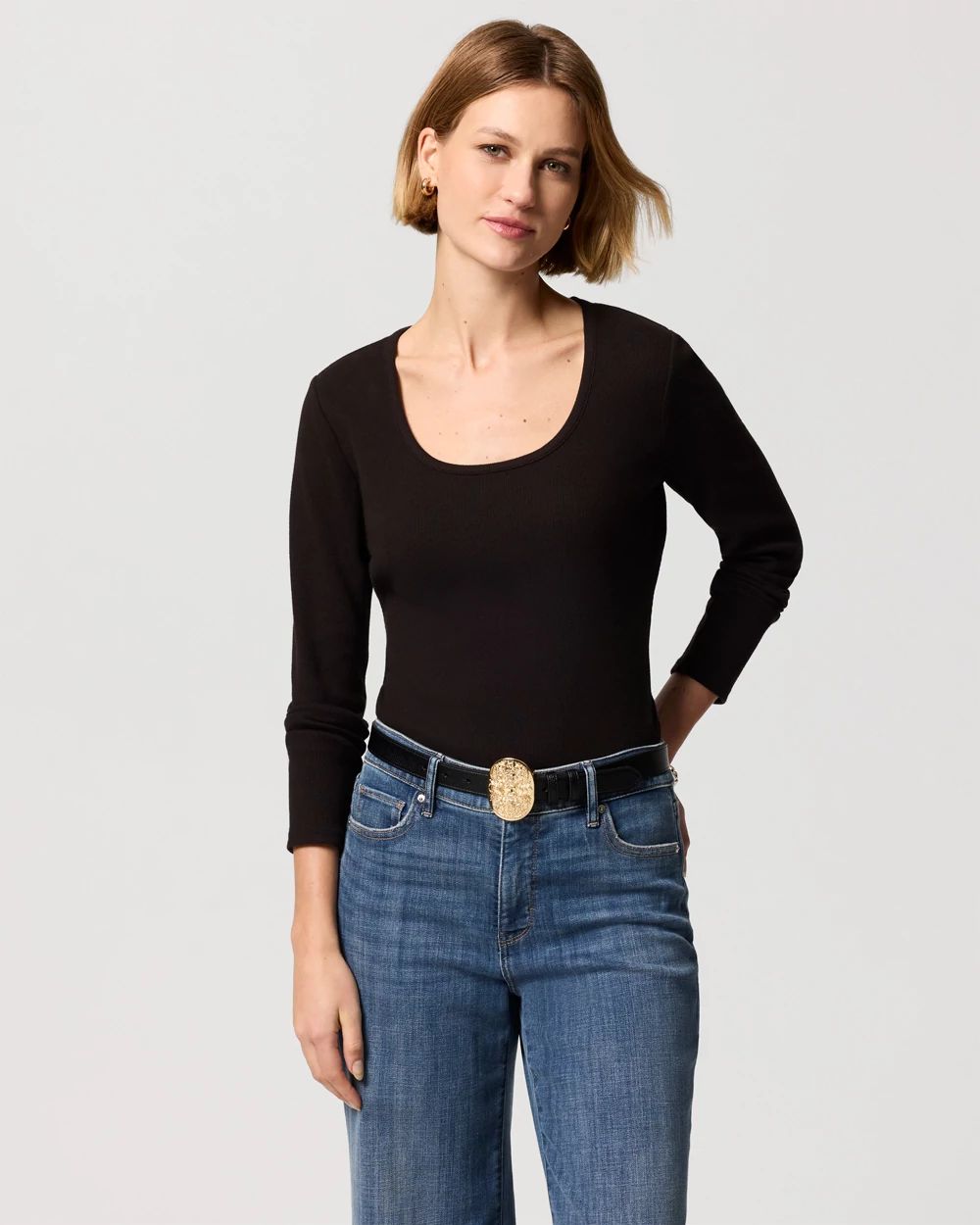 Scoop Neck Long Sleeve Tee