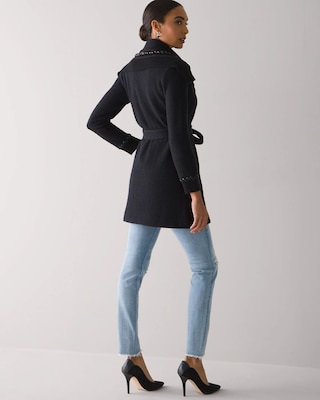 Long Sleeve Whipstitch Sweater Coat click to view larger image.