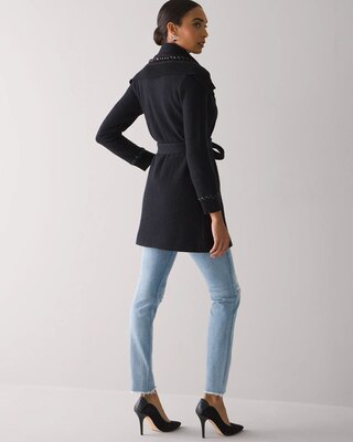 Long Sleeve Whipstitch Sweater Coat