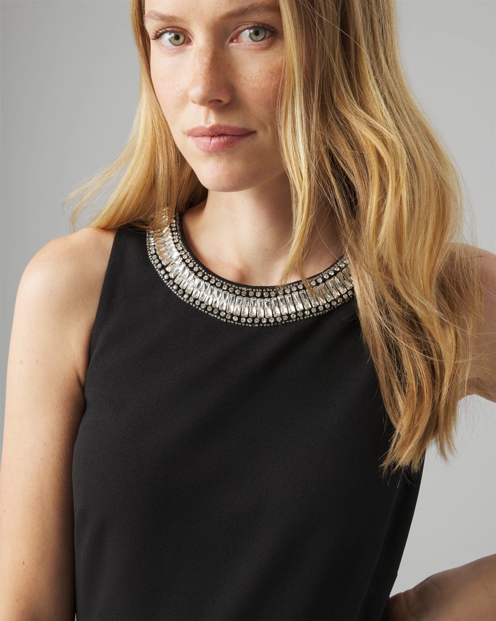 Crystal Embellished Mini Dress