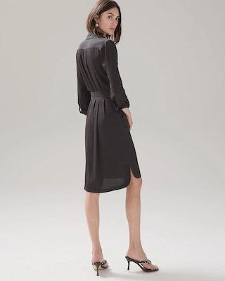 Black Soft Shirtdress