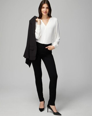 Petite High-Rise Sculpt Black Slim Jeans