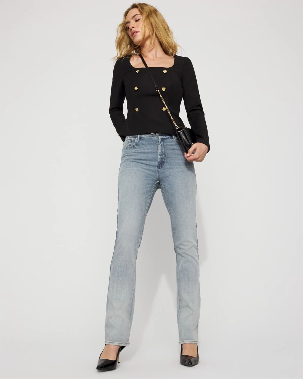 Button-Front Tailored Top
