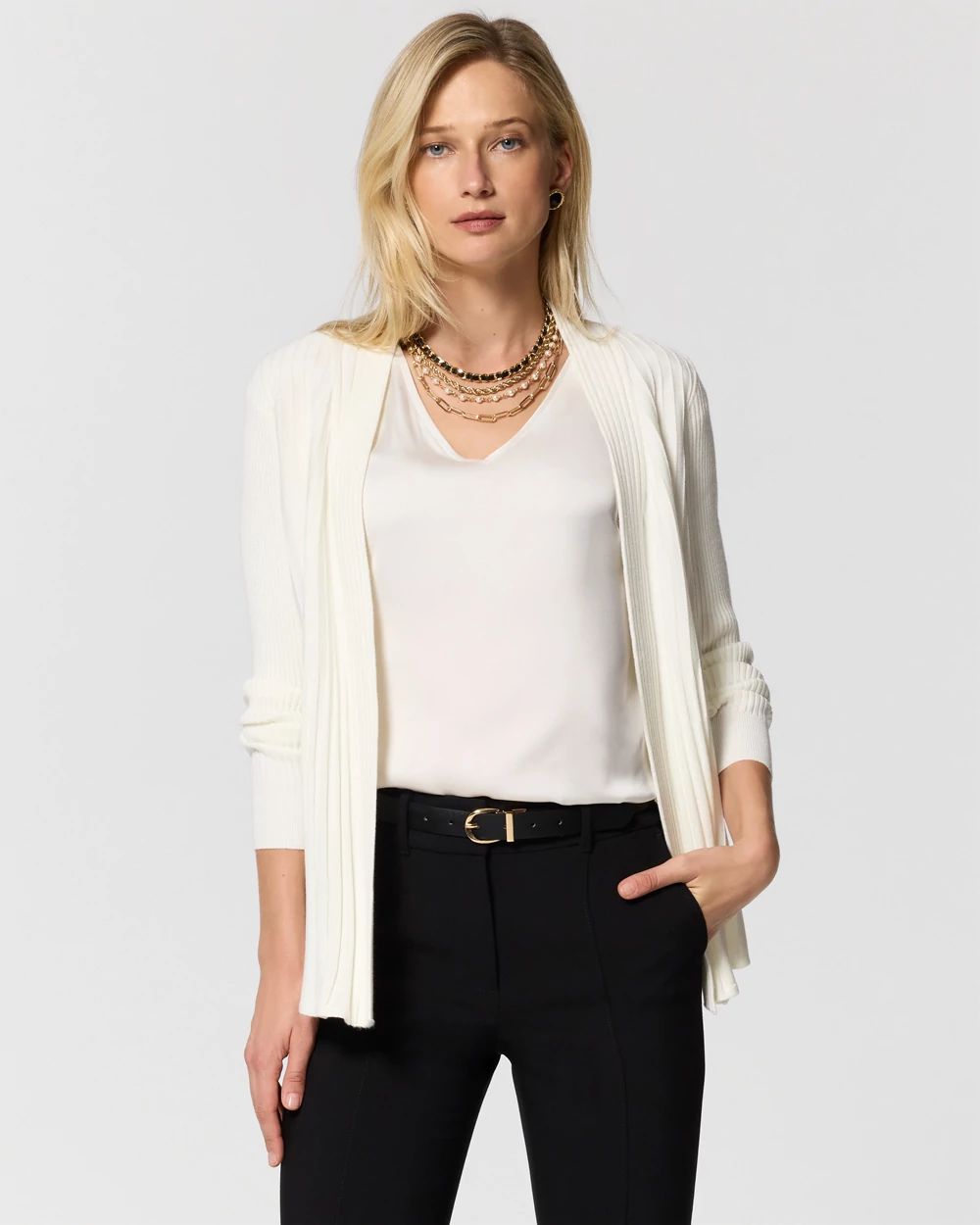 Ribbed Long Sleeve Coverup