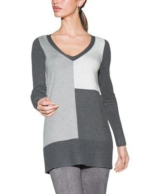 Outlet WHBM Bold Block V-Neck Tunic