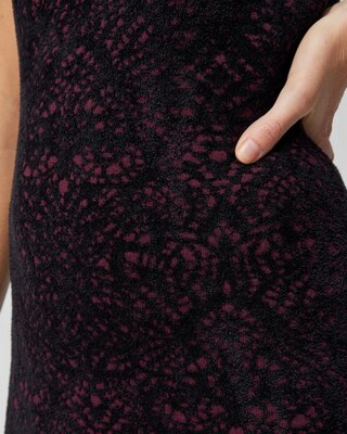 Sleeveless Mock Neck Sweater Sheath Dress