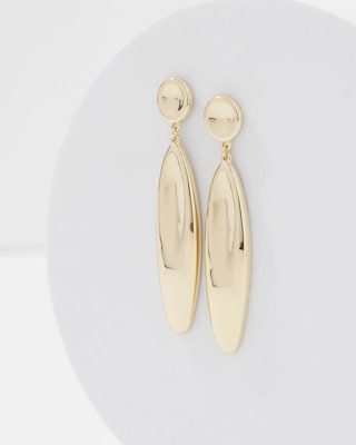 Gold Sculptural Statement Drop Earrings click to view larger image.
