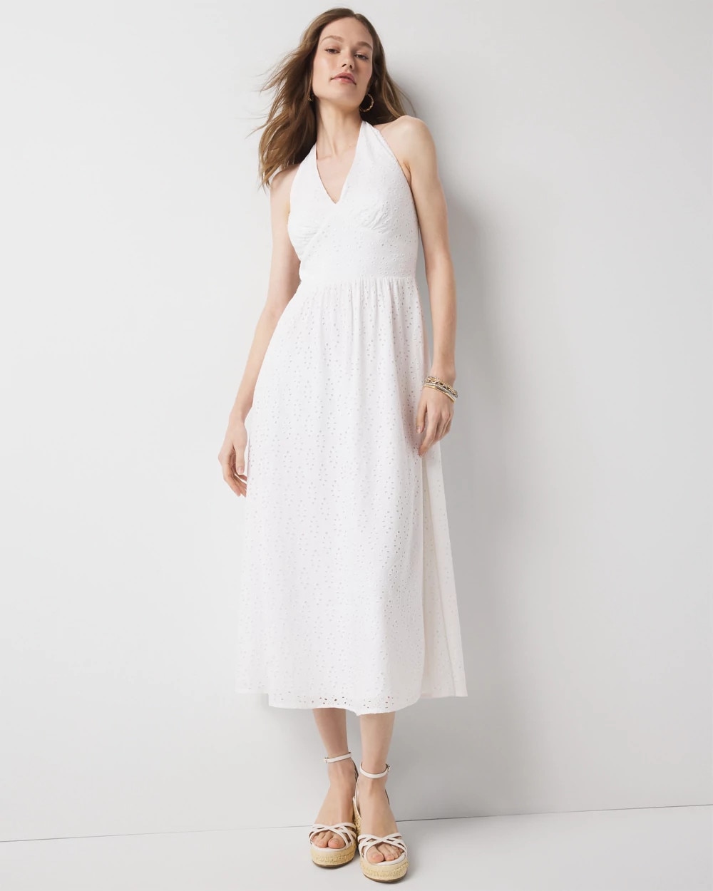 white mini halter dresses Delaney Halter Mini Dress - White and Black, Large | Hazel and Olive main image 1