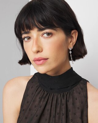 Crystal Linear Earrings click to view larger image.