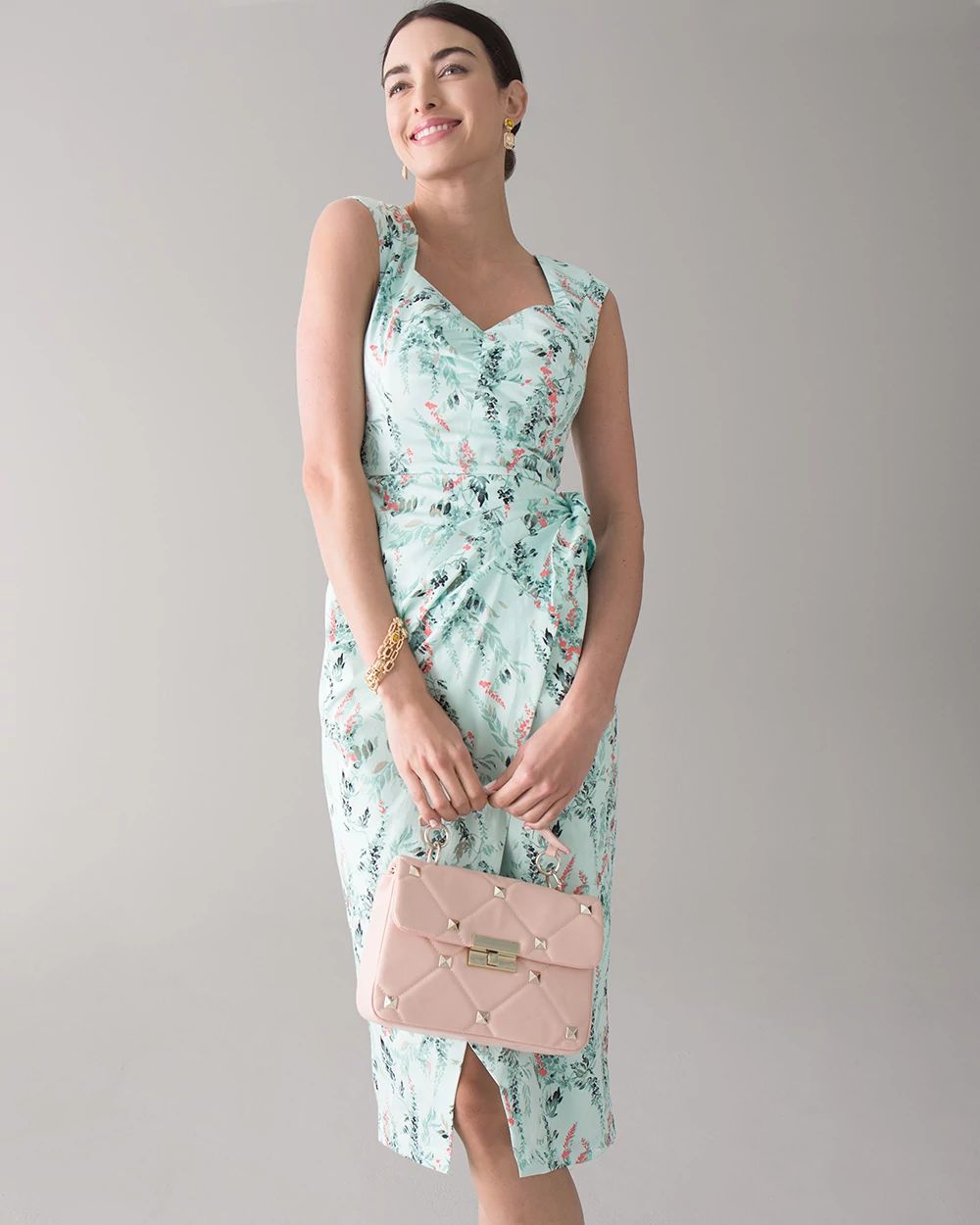 Petite faux wrap dress deals