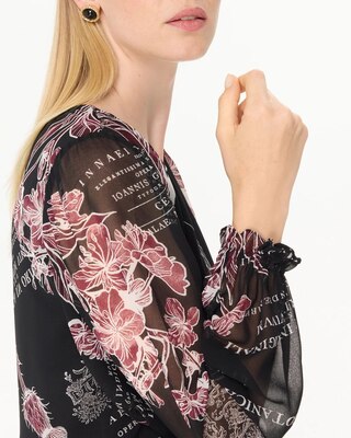 V-neck Crepe Blouse click to view larger image.
