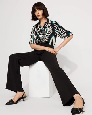 Puff Sleeve Ruffle Shirt click to view larger image.