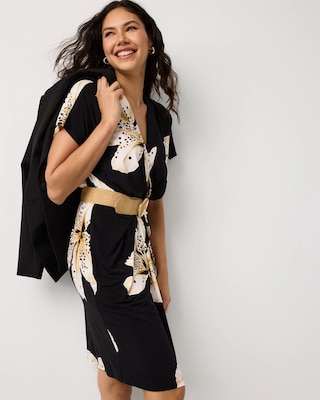 Matte-Jersey Twist Front Dress click to view larger image.