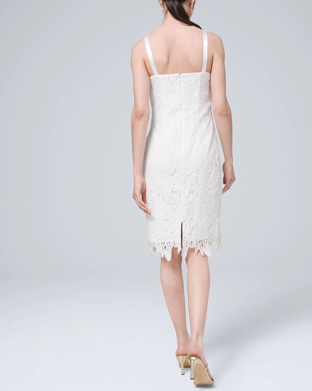 Leaf-Patterned Lace Dress