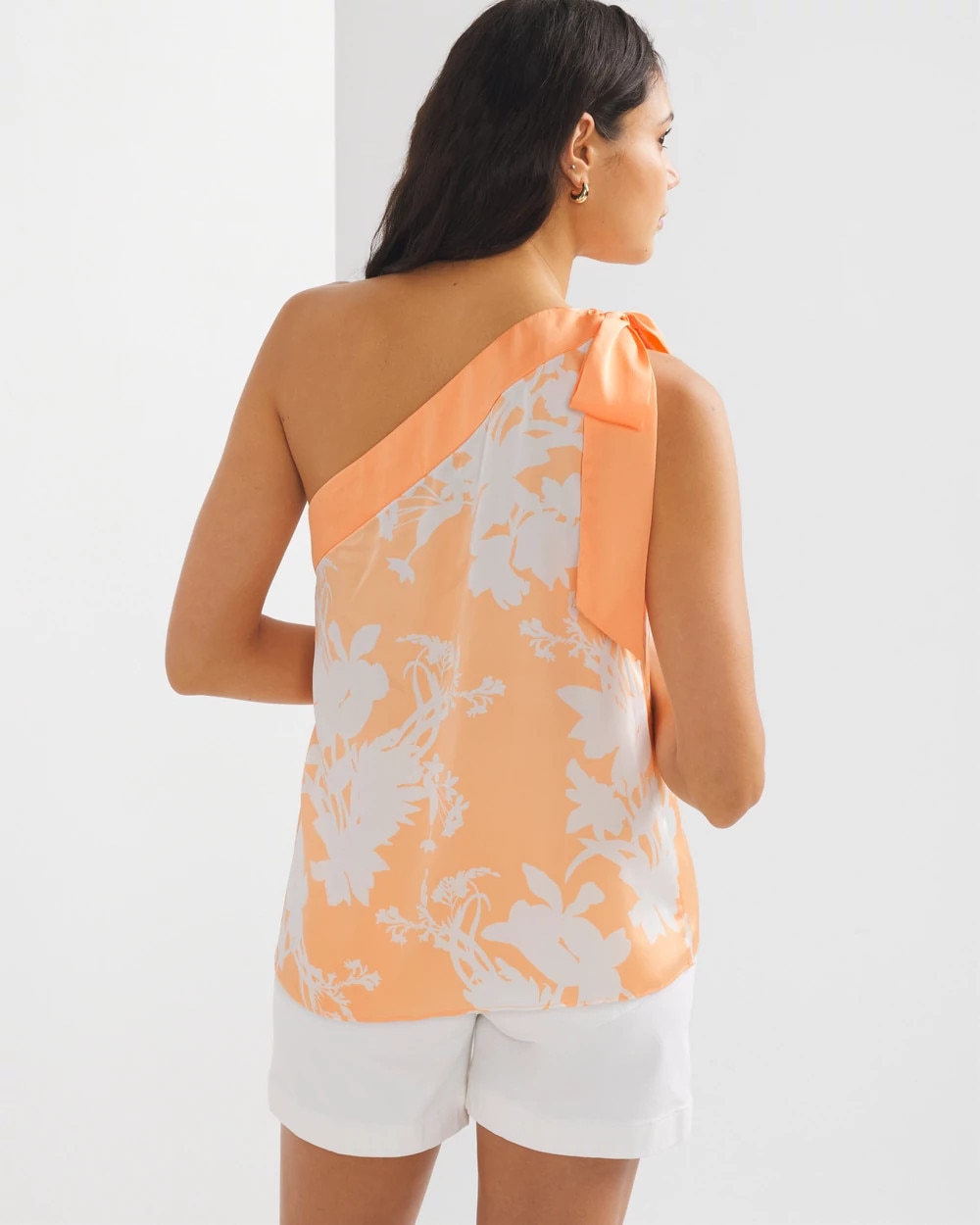 One Shoulder Satin Top