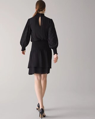 Smocked Blouson Dress