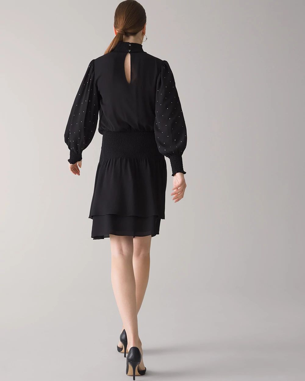 Smocked Blouson Dress