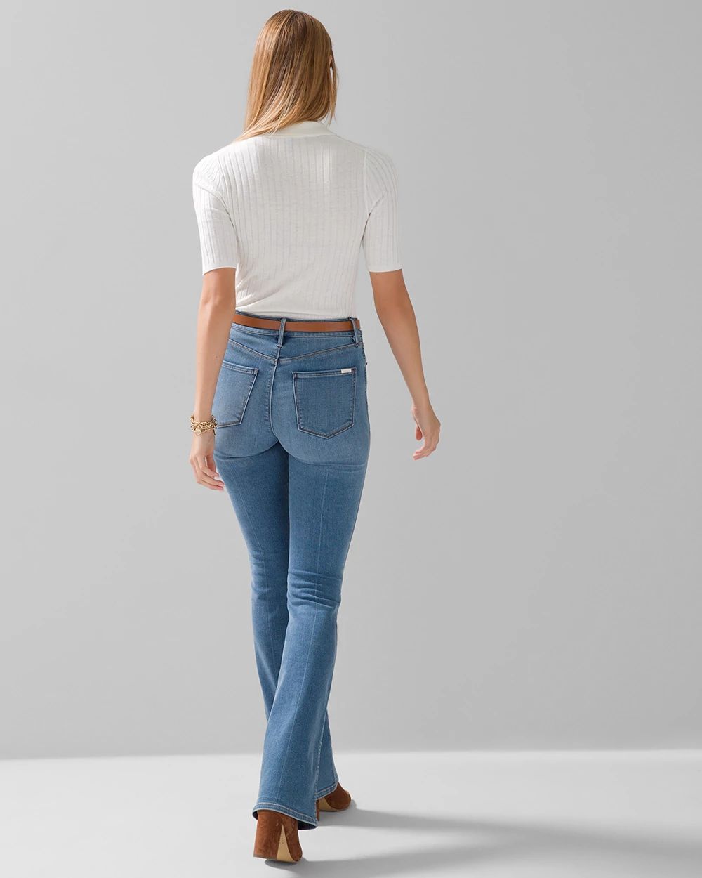 High-Rise Everyday Soft Denim  Flare Jeans click to view larger image.