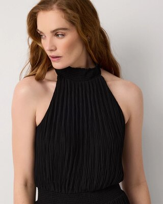 Pleated Halter Maxi Dress click to view larger image.