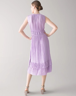 Sleeveless Satin Midi Dress click to view larger image.