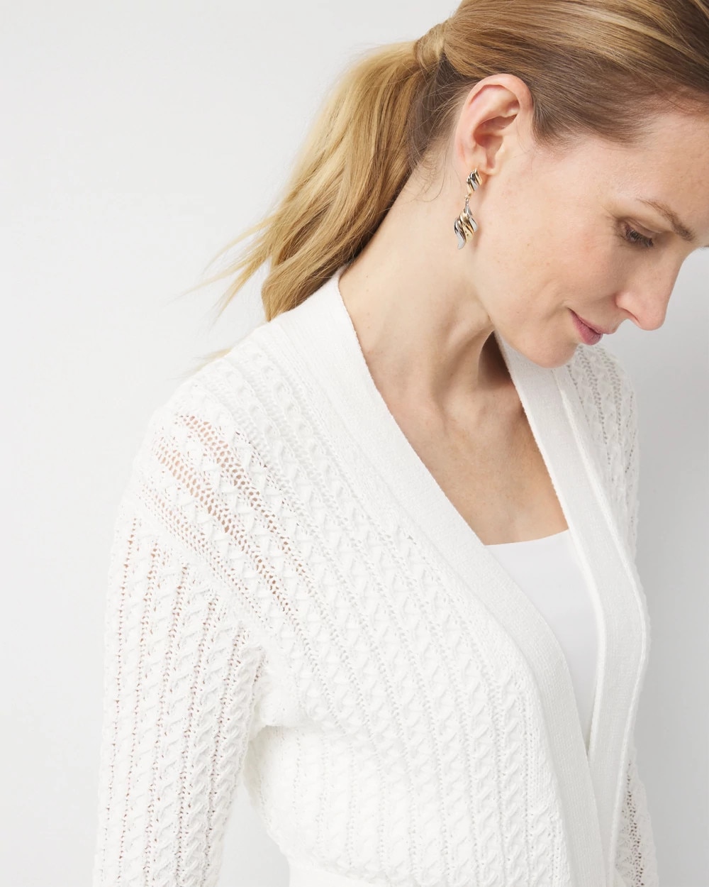 Pointelle Belted Duster