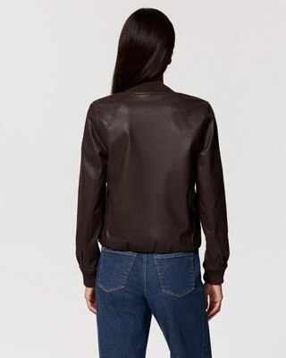 Petite Coated Bomber Jacket click to view larger image.