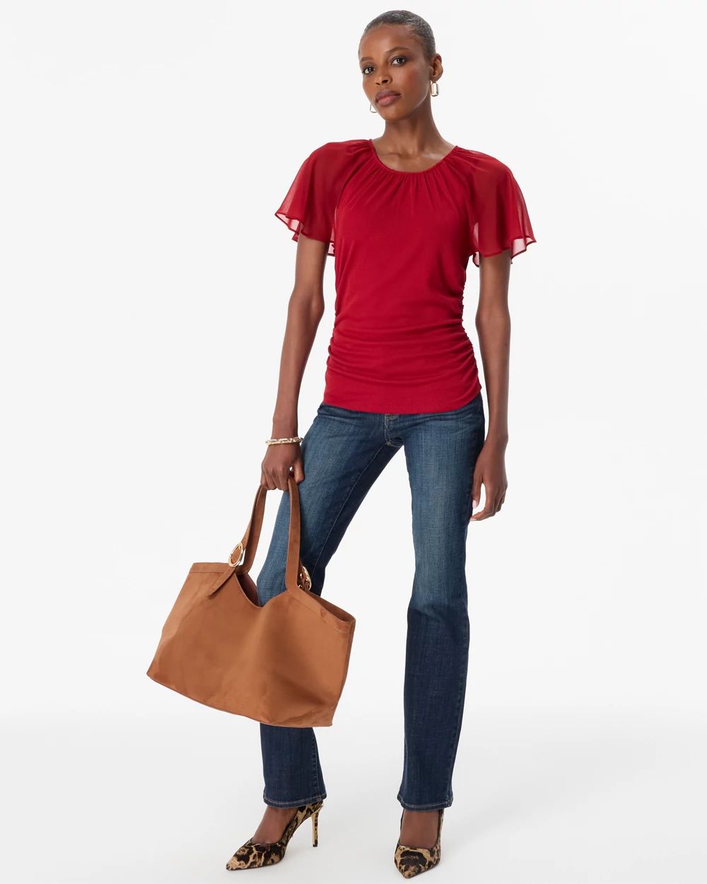Flutter Sleeve Tee click to view larger image.