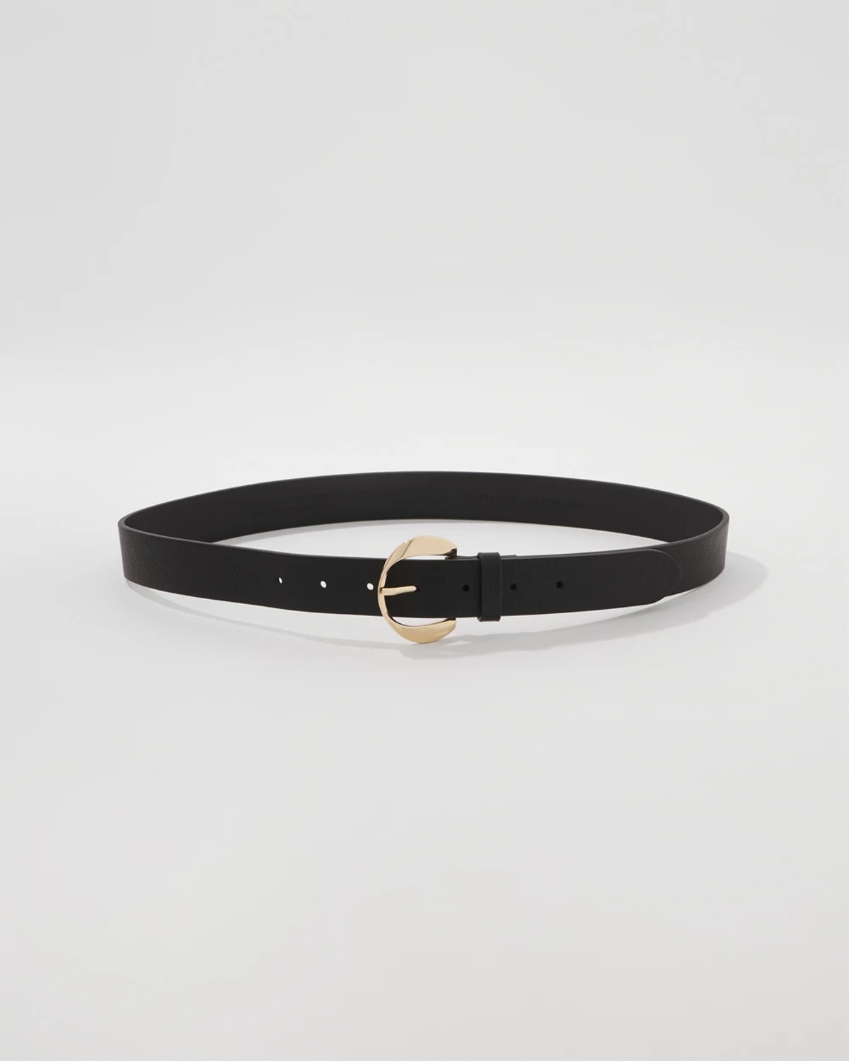 White House Black Market Twist Buckle Faux Leather Belt In Black