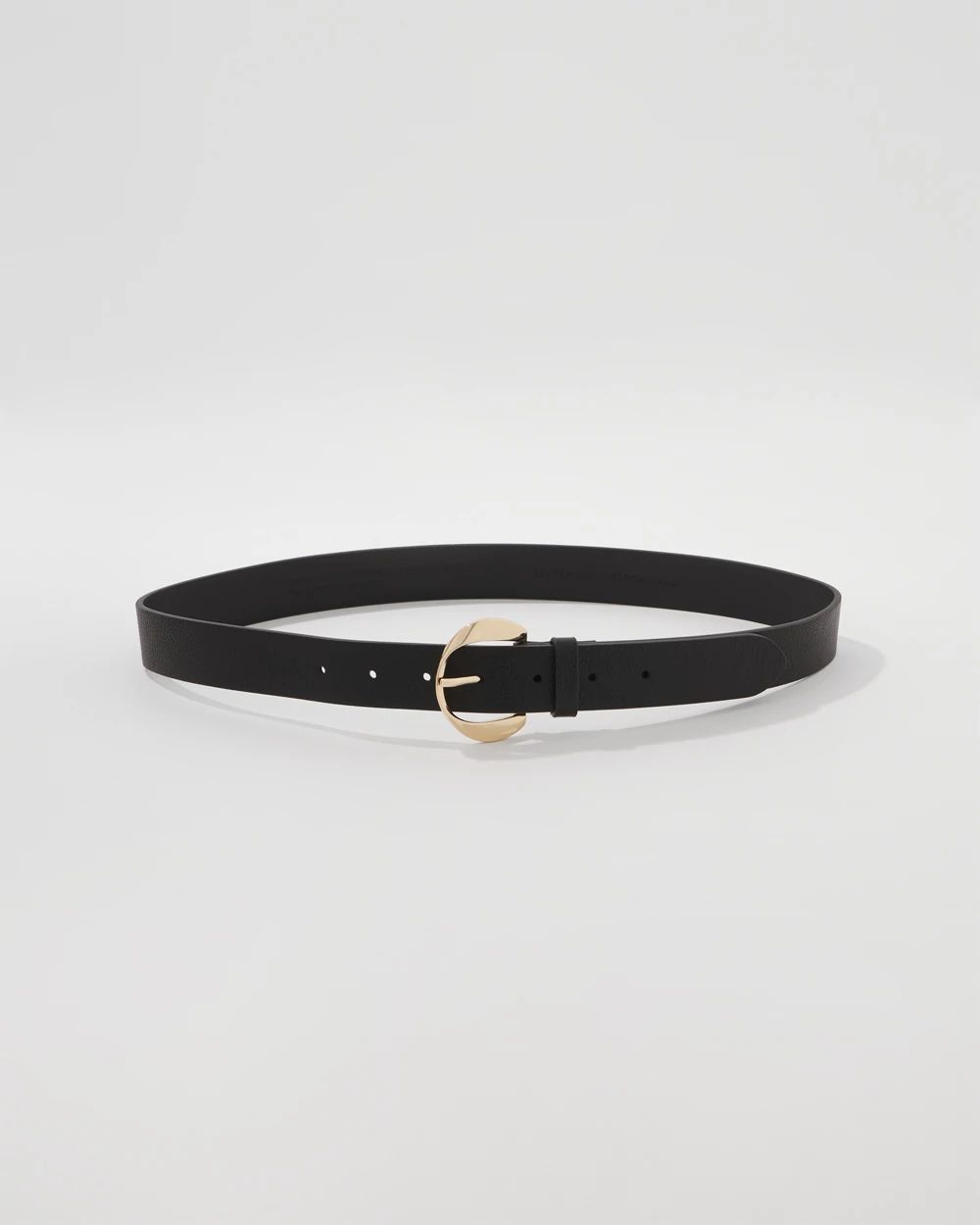 Twist Buckle Faux Leather Belt