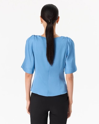Satin Twist-Shoulder Top click to view larger image.
